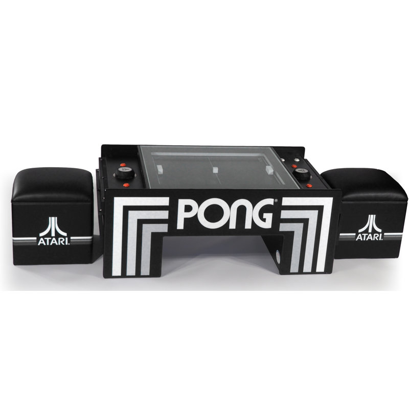 Atari Pong® Table Atari Pong Coffee Table Video Arcade Game with Stools